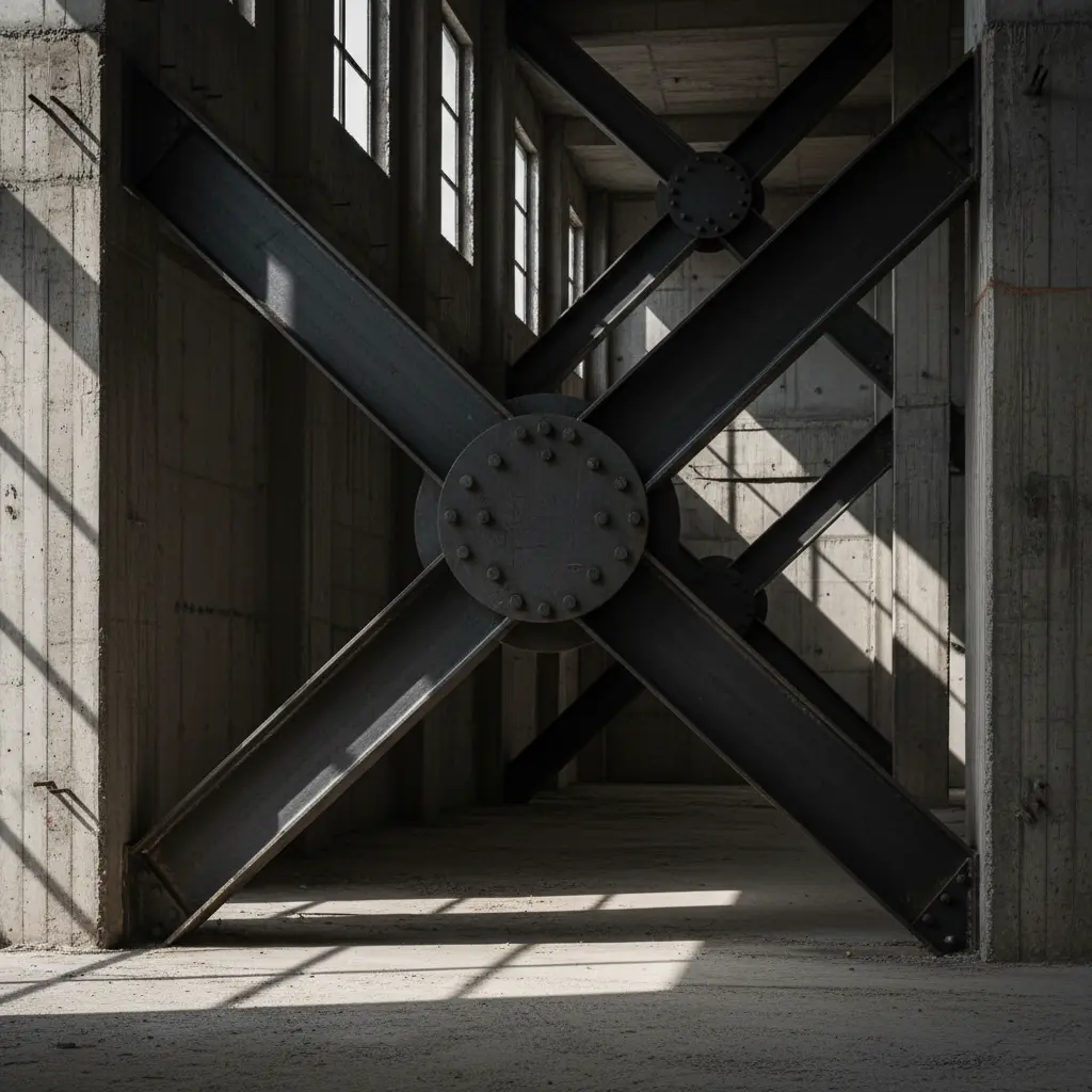 Steel cross-bracing